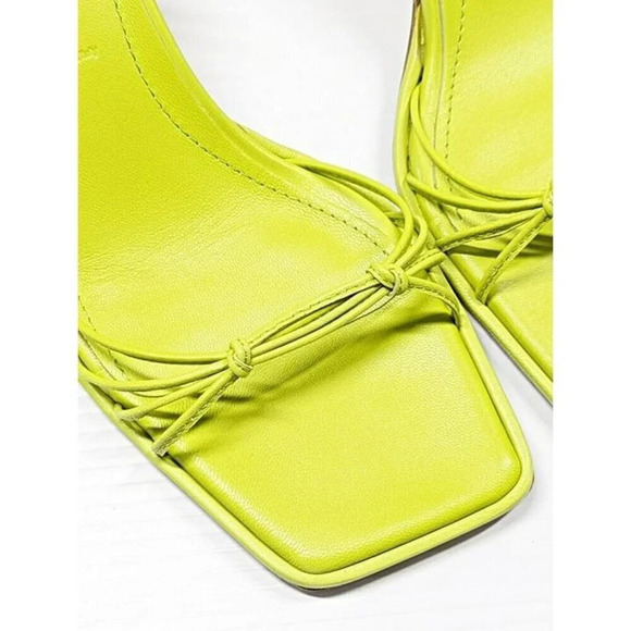 Aeyde Roda Women's Lace up Leather Sandals Apple Green Size 37 EU (MSRP $295) - Picture 7 of 11